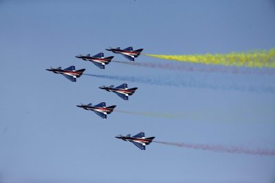 China's J-10 fighter jets perform during an air show, the 11th China International Aviation and Aerospace Exhibition in Zhuhai, Guangdong Province, China, 1 November 2016 (Photo: China Daily/via Reuters).