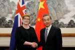 Australian Foreign Minister Marise Payne meets her Chinese counterpart Wang Yi at the Diaoyutai State Guesthouse in Beijing, China, 8 November 2018 (Photo: Reuters/Thomas Peter).