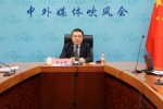 Director-General of International Economic Affairs Wang Xiaolong speaks during a news conference on the G20 Extraordinary Leaders' Summit on coronavirus disease (COVID-19) at the Ministry of Foreign Affairs in Beijing, China 26 March, 2020 (Photo: Reuters/Martin Pollard).