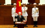 Vietnam's Communist Party General Secretary Nguyen Phu Trong takes his oath of office after being elected as Vietnam's State President during a National Assembly session in Hanoi, Vietnam 23 October, 2018 (Photo: Reuters/Kham/File Photo).