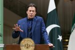 Pakistani Prime Minister Imran Khan speaks during a joint press conference, Islamabad, Pakistan, 1 July 2020, (Photo: Reuters).