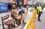 The Comfort Women Statue or the Statue of Peace symbolising Korean Comfort Women or sex slaves by Japanese military during the Second World War, is seen in front of the Japanese embassy in Seoul, South Korea, 14 October 2020. (Photo: Reuters/Lee Jae-Won/AFLO)