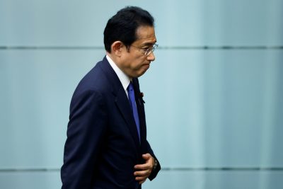 Fumio Kishida, Japan's prime minister, departs after a news conference at the prime minister's official residence in Tokyo, Japan, 24 May 2022 (Photo: Kiyoshi Ota/Pool via Reuters).