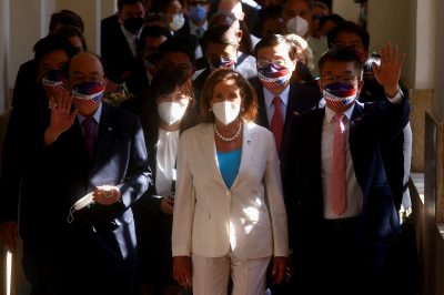 U.S. House of Representatives Speaker Nancy Pelosi visits parliament in Taipei, Taiwan, Aug. 3, 2022 (Photo: Reuters/Ann Wang).