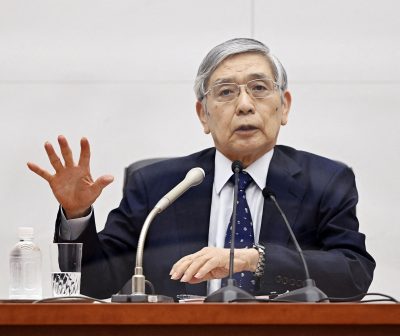 Bank of Japan Governor Haruhiko Kuroda speaks at a press conference after the Monetary Policy Meeting in Tokyo on Sept. 22, 2022 (Photo: Reuters/Kyodo).
