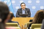 Press briefing by Bilawal Bhutto Zardari, Minister for Foreign Affairs of the Islamic Republic of Pakistan at UN Headquarters in New York, 23 September 2022 (Photo: Reuters/Lev Radin/Sipa USA).