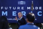 US President Joe Biden visits Viasat Inc., a technology company that will benefit from the passage of the CHIPS and Science Act, in Carlsbad, California, US, 4 November 2022 (Photo: Reuters/Mike Blake).