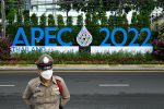A guard stands near the Queen Sirikit National Convention Center where the APEC Summit 2022 was held during the APEC 2022 Economic Leaders' Week, Bangkok, Thailand, 14 November, 2022 (Photo: Reuters/Vachira Vachira).