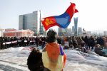 People take part in a demonstration against government corruption at Sukhbaatar Square in Ulaanbaatar, Mongolia, 12 December 2022 (Photo: Reuters/B Rentsendorj).