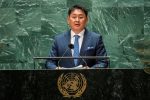 Mongolian President Ukhnaa Khurelsukh addresses the 76th Session of the U.N. General Assembly in New York City, US, 22 September 2021. (Photo Reuters/Eduardo Munoz).