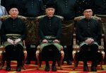 Malaysia's Prime Minister Anwar Ibrahim sits with his deputies Ahmad Zahid Hamidi and Fadillah Yusof after the swearing-in ceremony of the country's new cabinet at the National Palace in Kuala Lumpur, Malaysia, 3 December 2022 (Photo: Reuters/ Hasnoor Hussain).